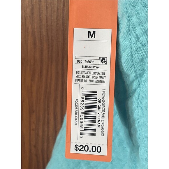 Colsie Women's Blue Textured Cotton Button Front Flowy Tank Top Size M NWT - Picture 5 of 7